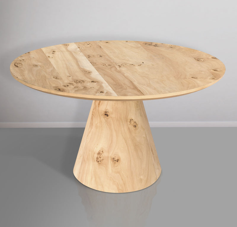 Linette 52" Natural Burl Wood Dining Table