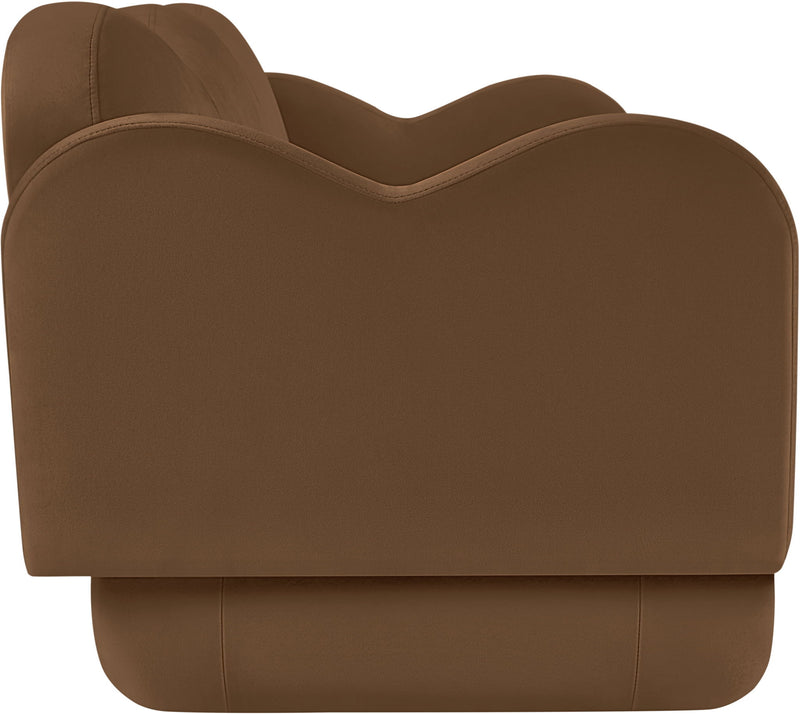 Bloom 82" Saddle Velvet Upholstered Sofa