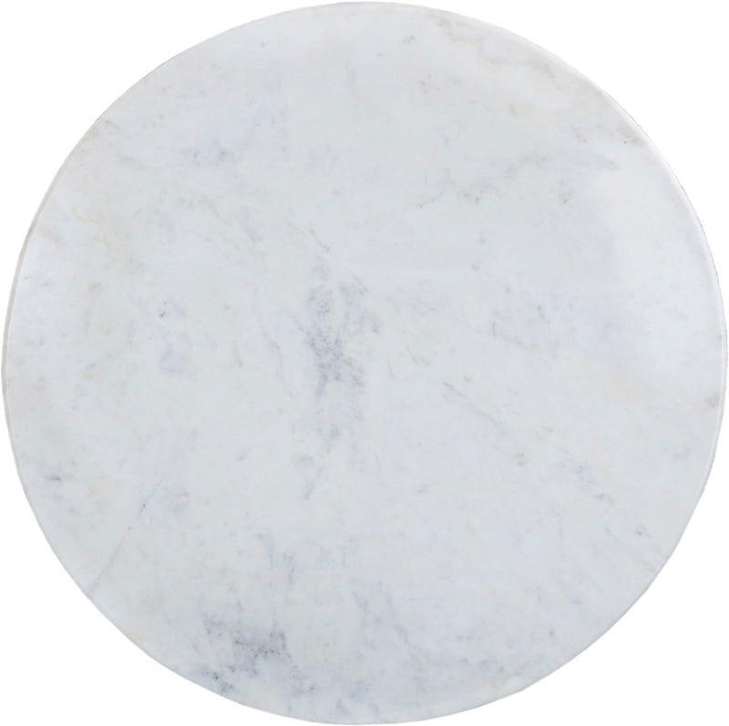 Oakhill 47" Natural Marble Top And Mango Wood Base Dining Table