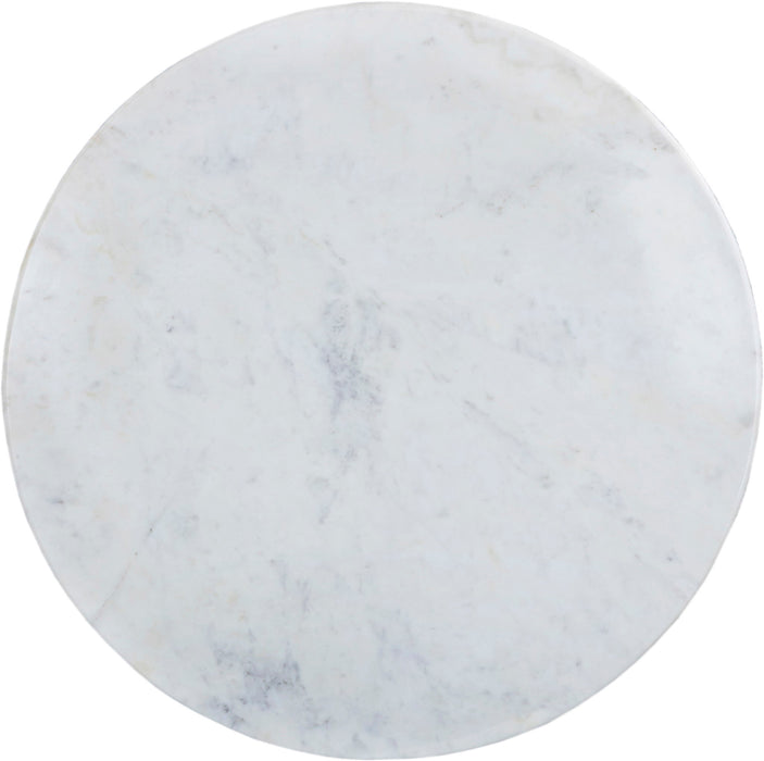 Oakhill 47" Natural Marble Top And Mango Wood Base Dining Table