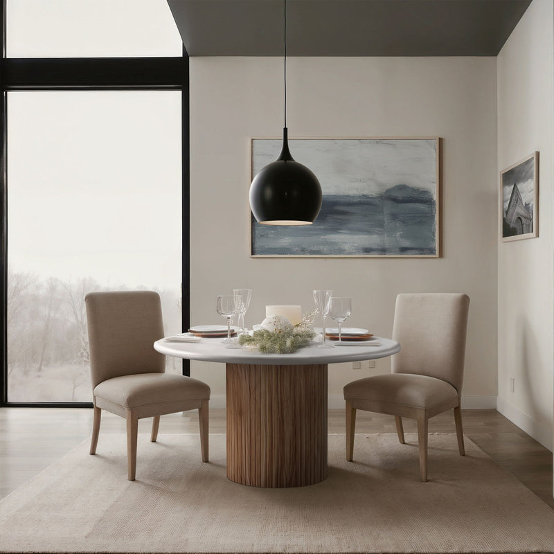 Sanremo 53" White Finished Concrete Indoor / Outdoor Dining Table