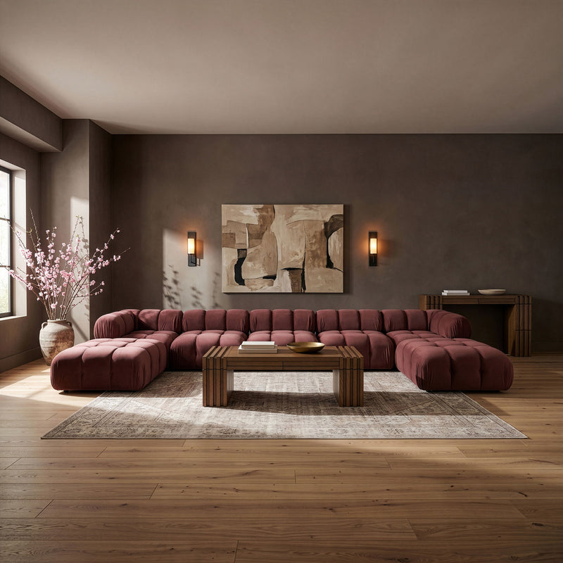 Orin - 7 Piece Modular Sectional (3 Modular Chairs, 2 Corner Chairs & 2 Ottomans)