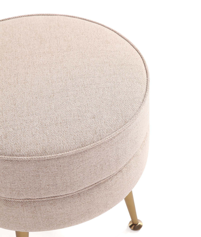 Manhattan Bailey - Accent Ottoman With Gold Chrome Legs