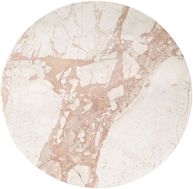 Varenna Cream Marble Top And Acacia Wood Base Coffee Table