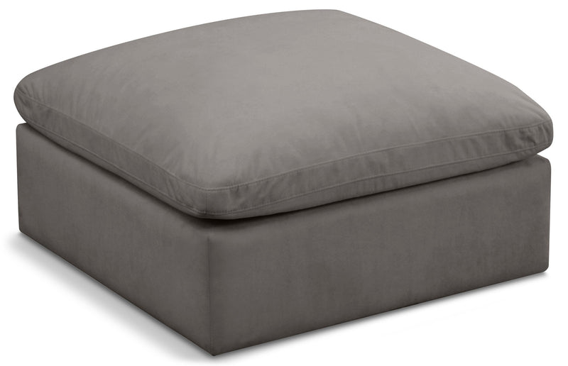 Plush Standard Comfort Velvet Upholstered Modular Ottoman