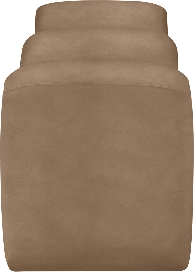 Willow Brown Vegan Leather Upholstered Bench