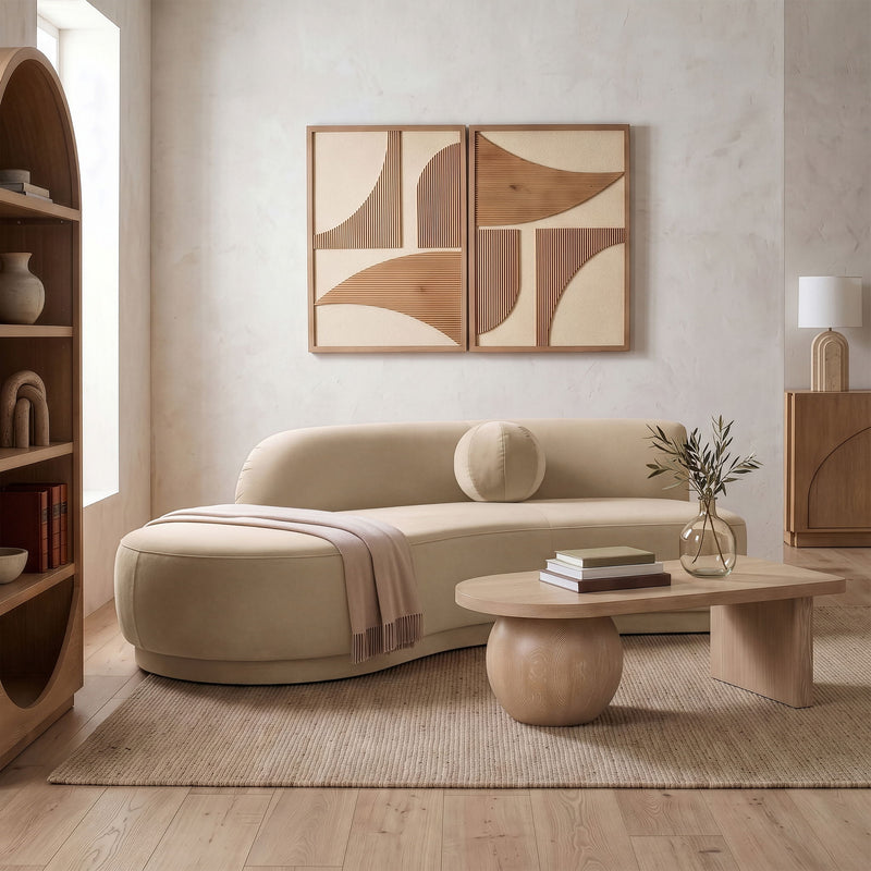 Avra - 86" Velvet Performance Fabric Upholstered Sofa