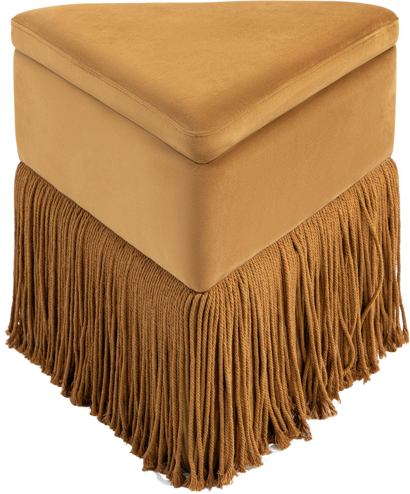 Trivoli Saddle Velvet Upholstered Stool