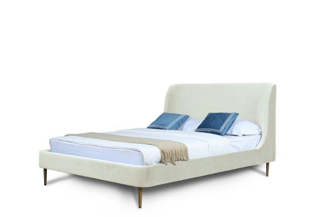 Manhattan Heather - Bed With Gold Legs