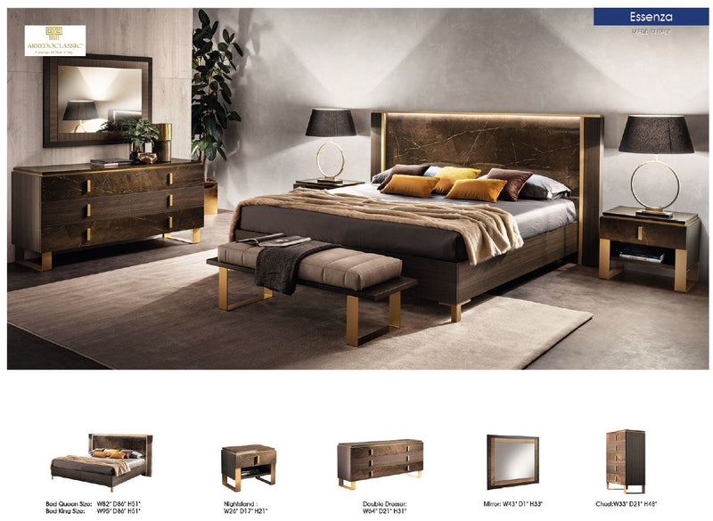 Essenza - Bed With Wooden Headboard