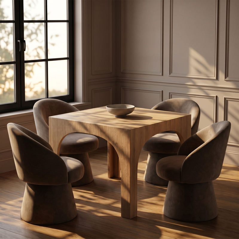 Selene - Upholstered Swivel Dining Chair
