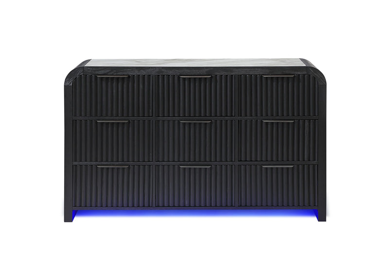 Beckett - 5 Piece Queen Bedroom Set With Cooler And Speaker - Black