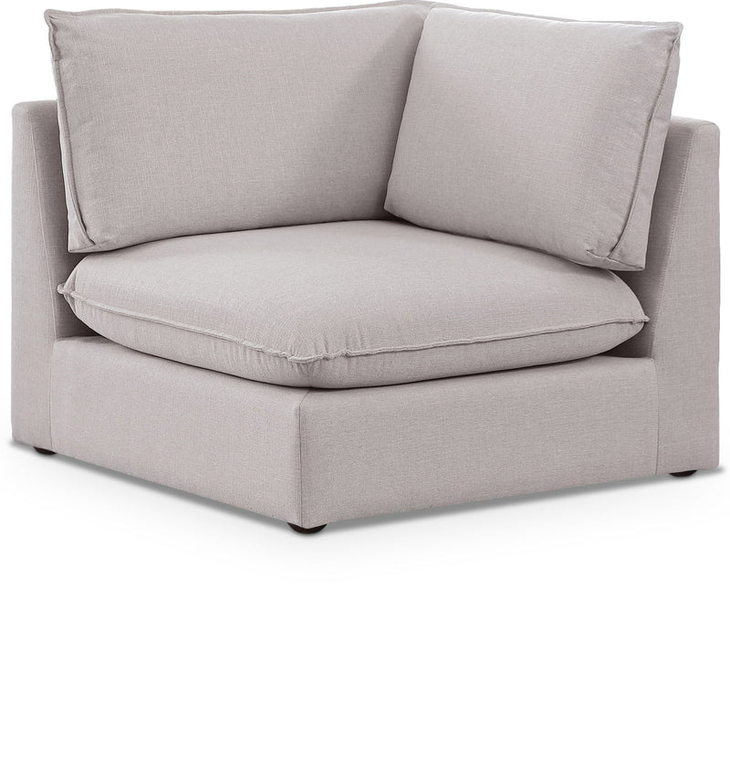 Mackenzie Linen Textured Fabric Upholstered Modular Corner Chair