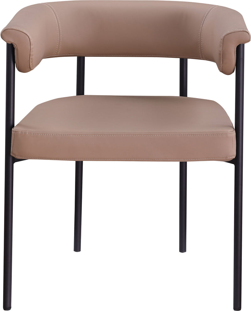 Malin Tan Vegan Leather Upholstered Dining Chair