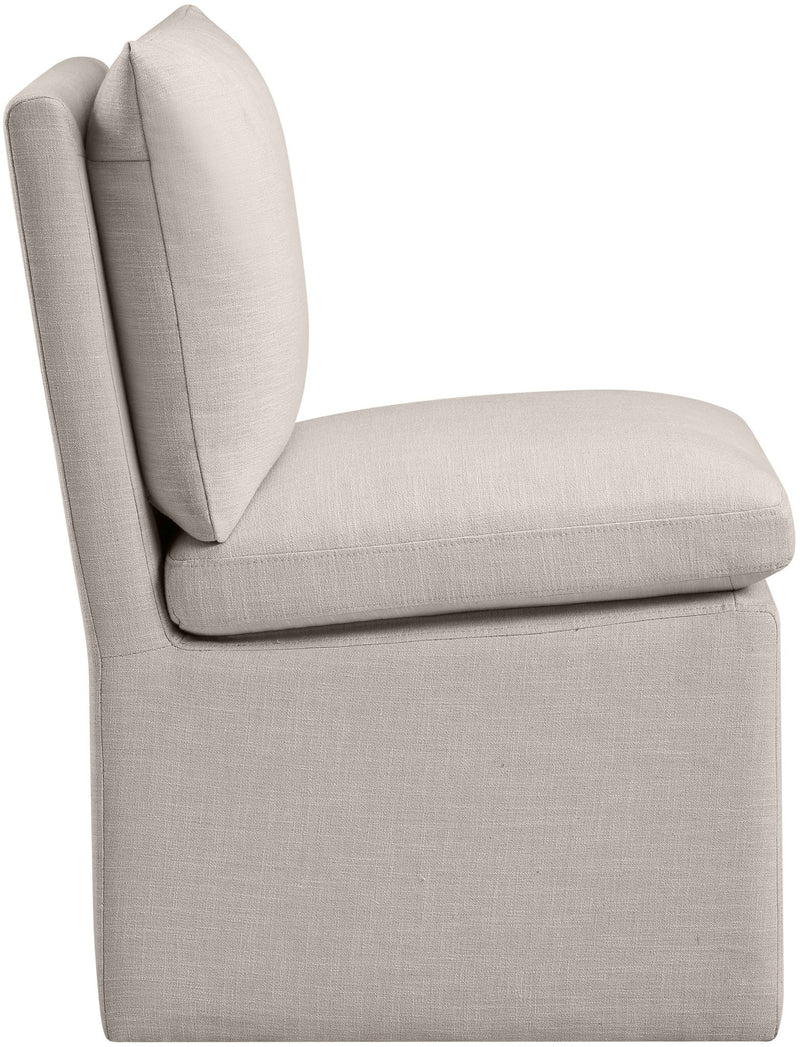 Nelori - Linen Textured Performance Fabric Upholstered Dining Chair (Set of 2)