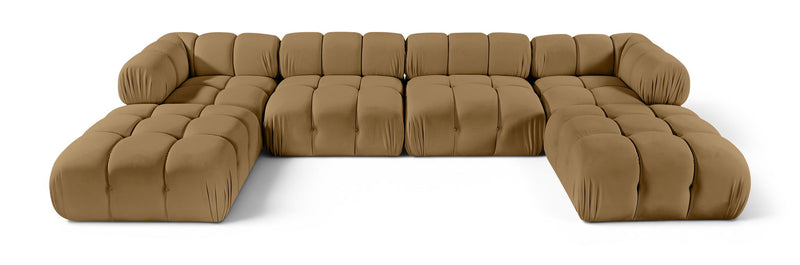 Orin - Velvet 6 Piece Modular Double Chaise Sectional