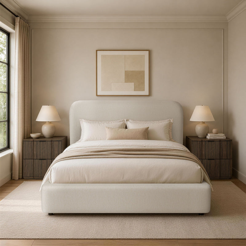 Flair - Rounded Upholstered Bed