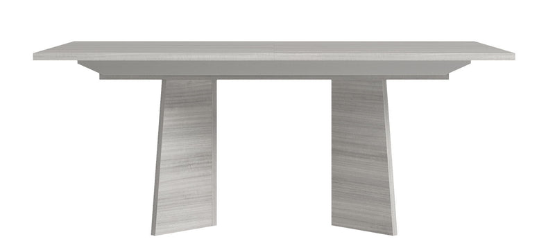 Mia - Dining Table - White / Gray / Silver