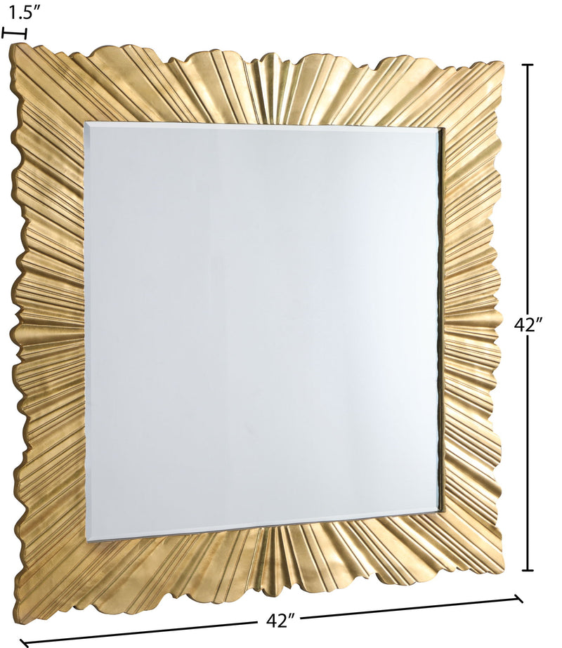 Golda Gold Leaf Frame Mirror