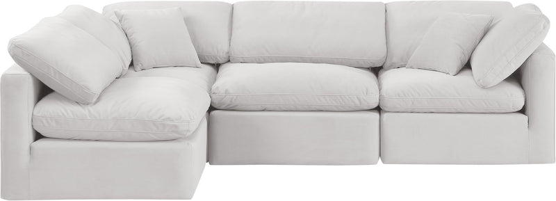 Indulge - Velvet 4 Piece Modular Sectional