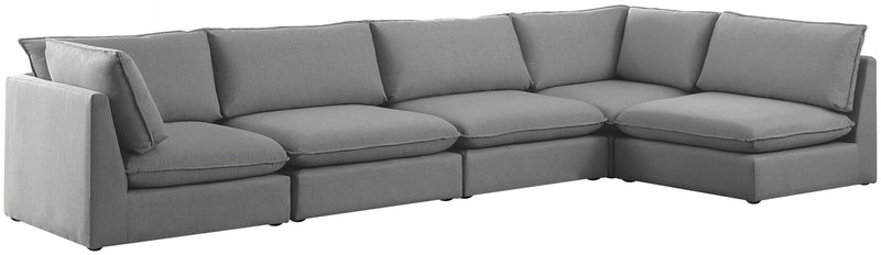 Mackenzie Linen Textured Fabric Upholstered Modular Sectional