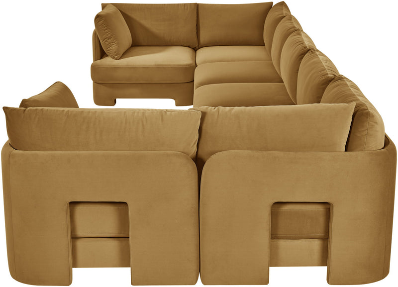 Hammond - Velvet Performance Fabric Upholstered 7 Piece U-Shaped Sectional