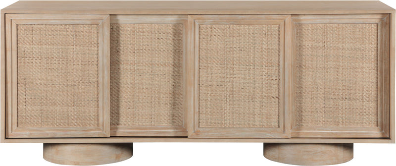 Windsor Natural Solid Wood And Natural Cane Sideboard / Buffet