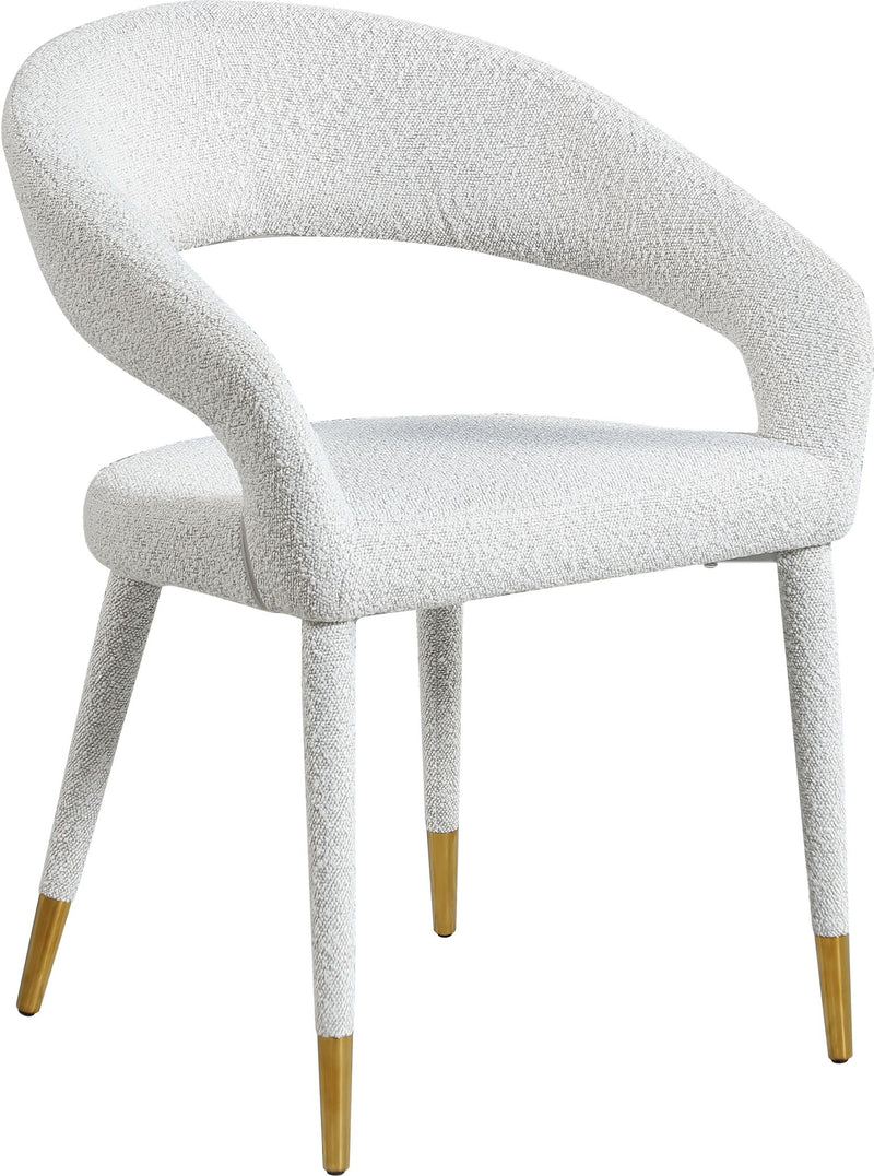 Destiny Cream Boucle Fabric Upholstered Dining Chair