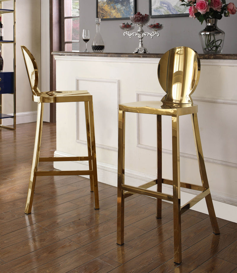 Maddox Gold Gold Stainless Steel Bar Stool
