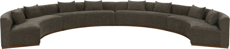 Avanti - Chenille Fabric Upholstered 4 Piece Modular Sectional