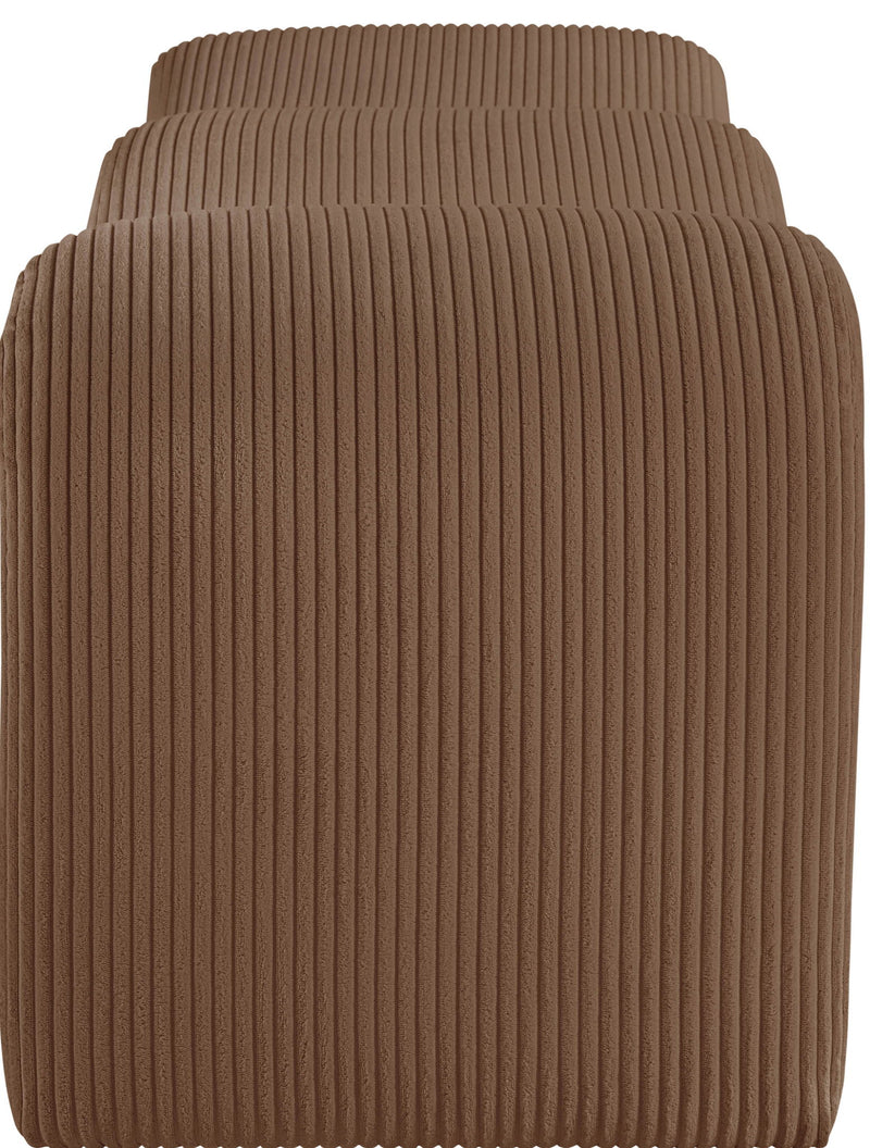 Willow Saddle Corduroy Fabric Upholstered Bench