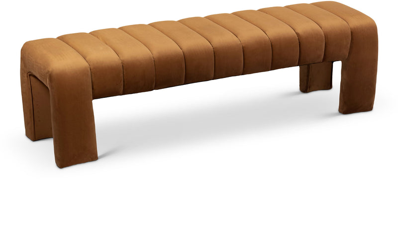 Andaz Saddle Velvet Upholstered Bench