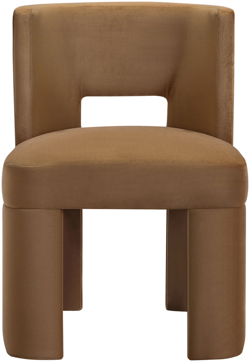Zuno Saddle Velvet Upholstered Dining Chair