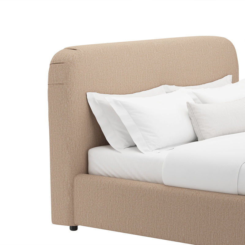 Flair - Rounded Upholstered Bed
