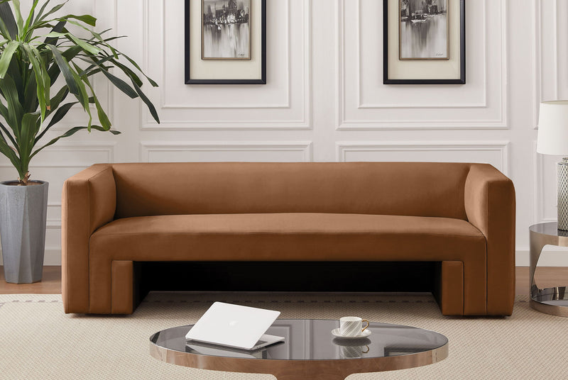 Henson 89.5" Saddle Velvet Upholstered Sofa