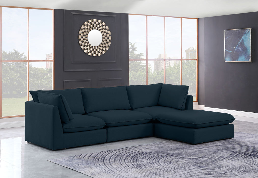 Mackenzie Linen Textured Fabric Upholstered Modular Sectional