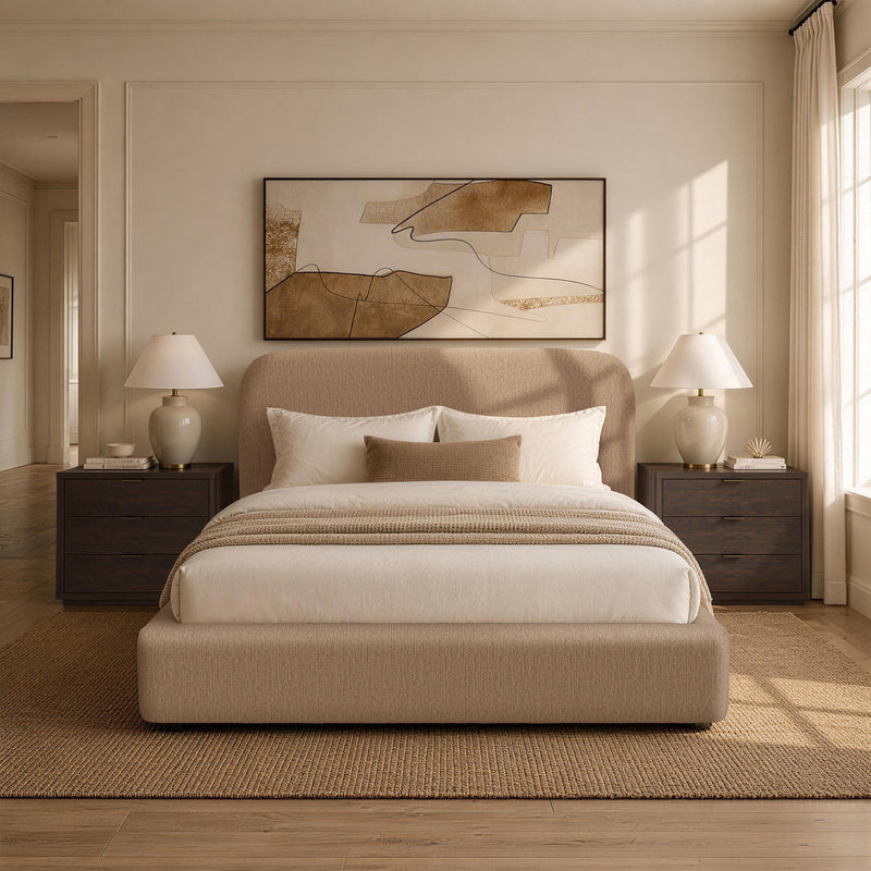 Flair - Rounded Upholstered Bed