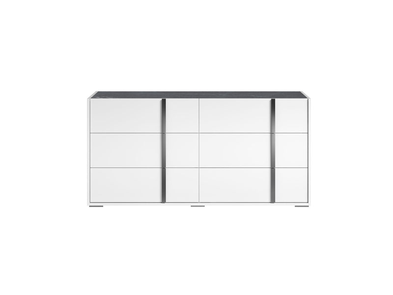 Bianca - Marble Double Dresser - White