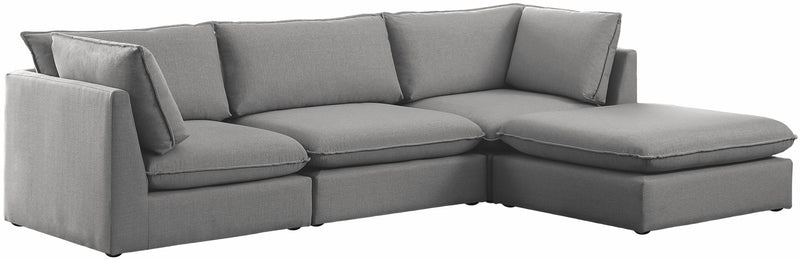 Mackenzie Linen Textured Fabric Upholstered Modular Sectional
