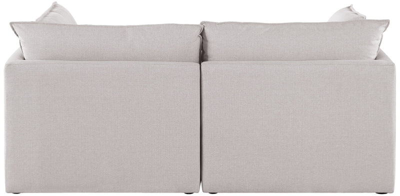 Mackenzie 80" Linen Textured Fabric Upholstered 2pc. Modular Loveseat