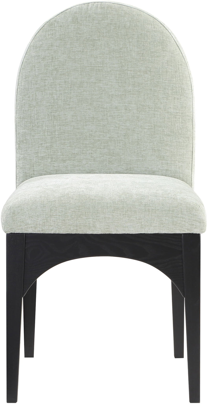 Waldorf - Chenille Dining Side Chair With Black Legs