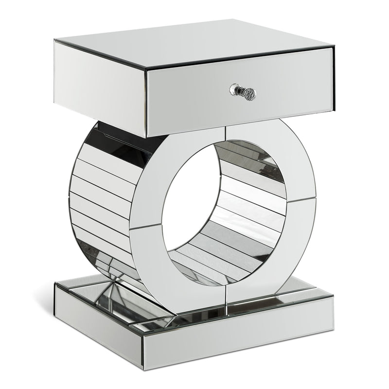 Jocelyn Mirrored End Table