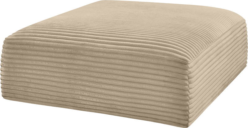 Shaggy Corduroy Performance Fabric Upholstered Ottoman