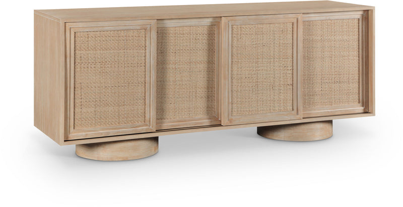 Windsor Natural Solid Wood And Natural Cane Sideboard / Buffet