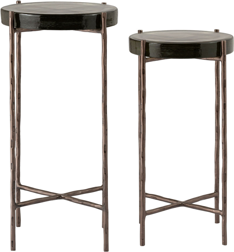 Vetra - Iron Base Bunching End Table - Bronze
