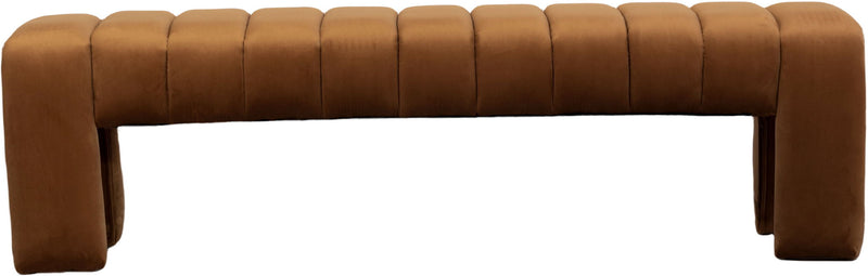 Andaz Saddle Velvet Upholstered Bench