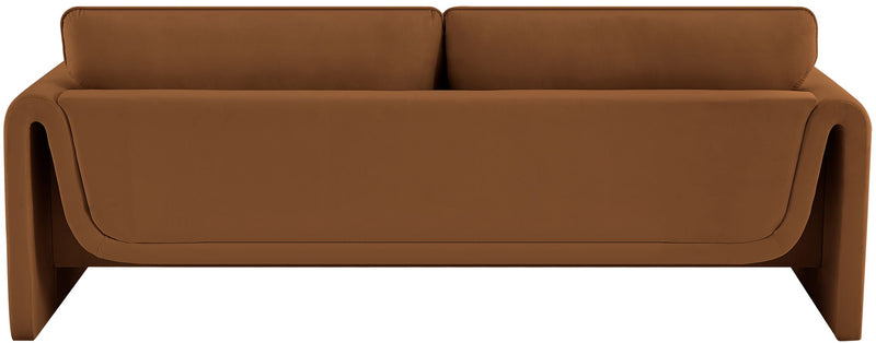 Sloan 86" Saddle Velvet Upholstered Sofa