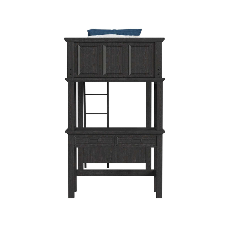 Hampton Kids - Loft Bed With Ladder And Desk With Speaker
