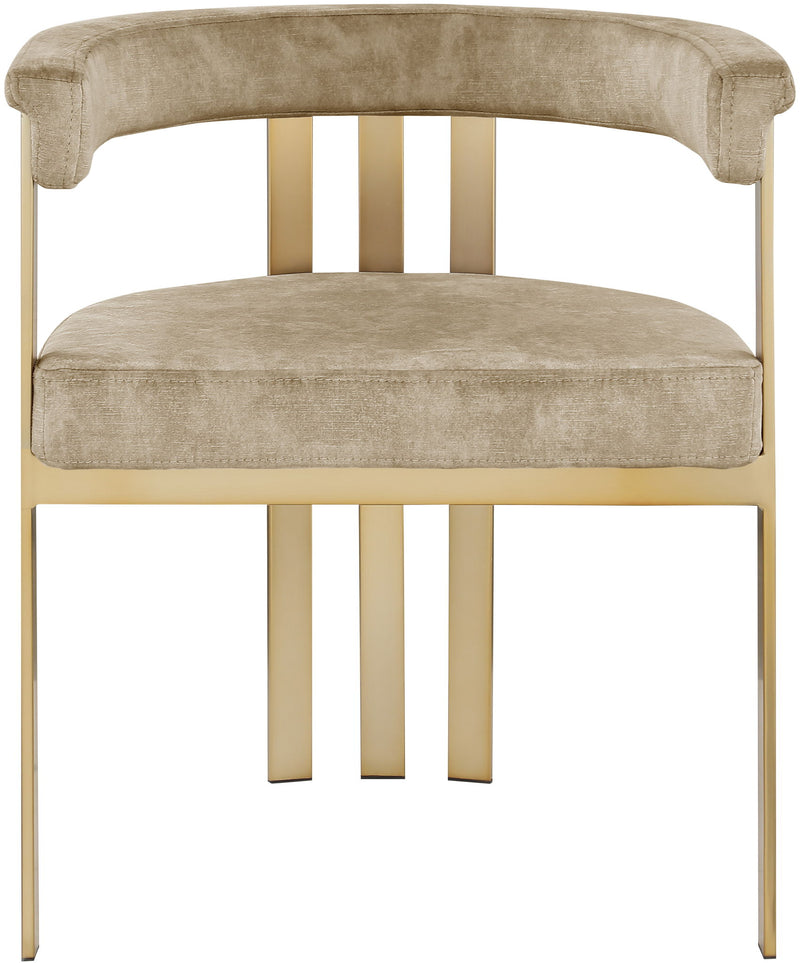 Marcello Beige Velvet Upholstered Dining Chair