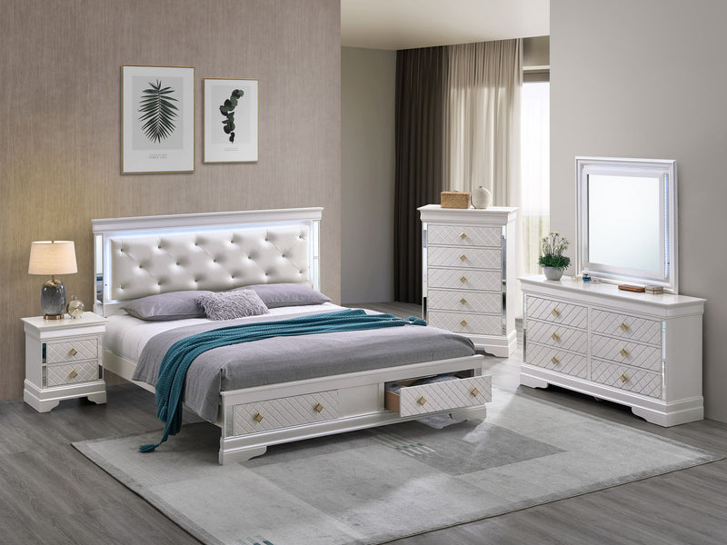 Verona - Mirror - Pearl White